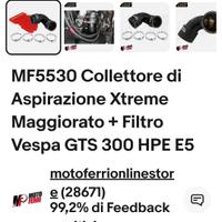 Per Vespa gts 300/250/hpe/GTV/6giorni/vespone 