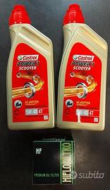 Tagliando 2 lt castrol 5w40 + filtro piaggio