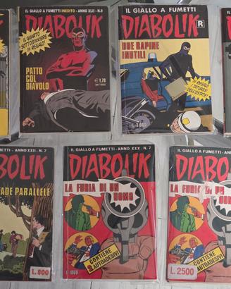 lotto 7 diabolik con allegati..