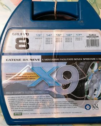 Catene da neve x9 gruppo 8 nuove
