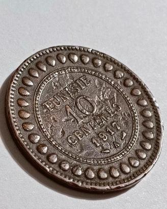 Rara moneta 10 centesimi 1917 - Tunisia