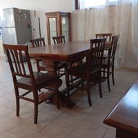 stanza da pranzo in arte povera