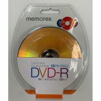 15 DVD Memorex 4.7 Gb