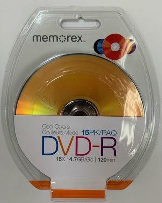 15 DVD Memorex 4.7 Gb