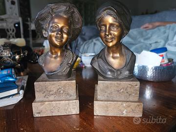 contadinella e Contadino bronzo 