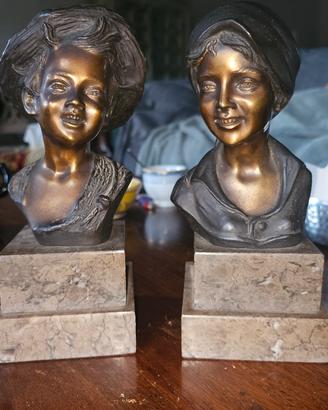 contadinella e Contadino bronzo 