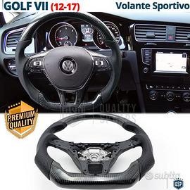 VOLANTE Sportivo Per VW Golf 7 in Carbonio e Pelle