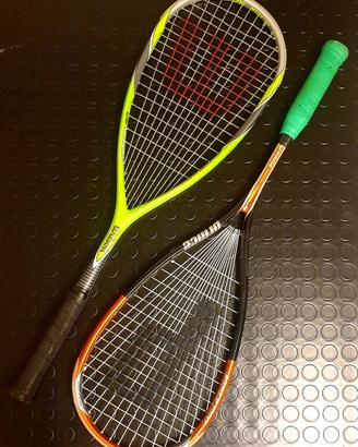 Coppia racchette squash Wilson e Prince