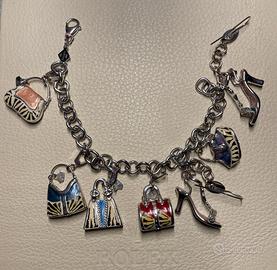 BRACCIALE ORO BIANCO 18ct. - CHARMS "ROSATO"