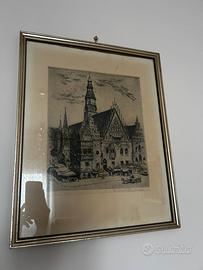 2 quadri inciso il municipio di Breslavia