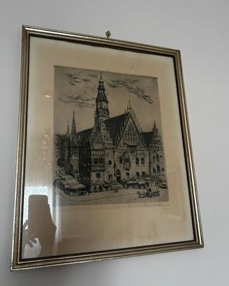 2 quadri inciso il municipio di Breslavia
