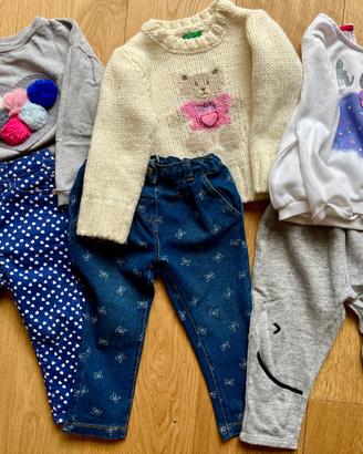 Lotto 86 pezzi abbigliamento bambina 12-24 mesi (8