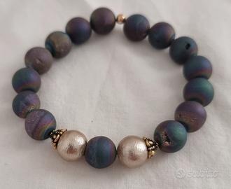 Braccialeelastico Agata Druzy