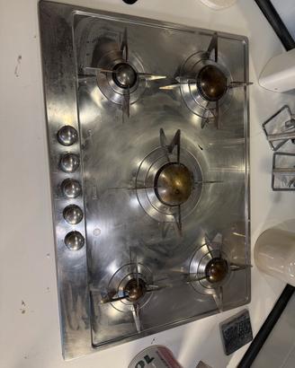 Piano cottura a gas Smeg 5 fuochi 72x51 cm inox