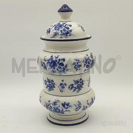 BARATTOLO CERAMICA FIORI BLU BOMBATO