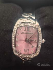 Orologio Chronotech donna quadrante rosa e strass