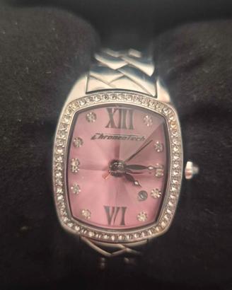 Orologio Chronotech donna quadrante rosa e strass
