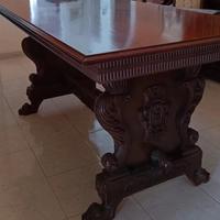 Tavolo da pranzo in legno massello- stile barocco