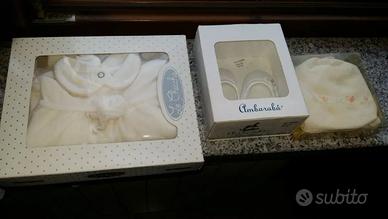 COMPLETO per Battesimo bimba : vestitino berretto