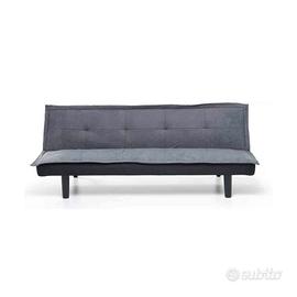 Divano Pronto Letto 3 posti NUOVO Tessuto Grigio