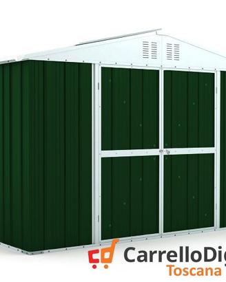 Box giardino lamiera zincata 327x155 verde scuro