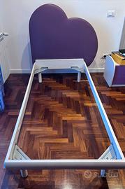 Struttura letto singolo +rete+materasso (omaggio)