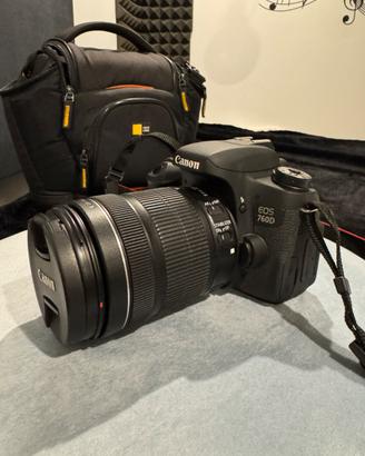 Canon EOS 760 con obiettivo 18/135 e borsa