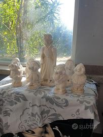 Statuette di Biancaneve e i sette nani