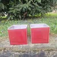 set 2 vasetti bordeaux 