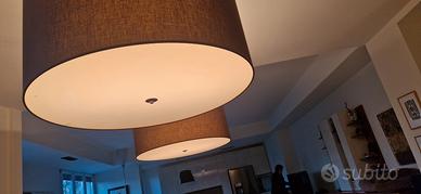 2 lampadari tamburo a sospensione da sala 