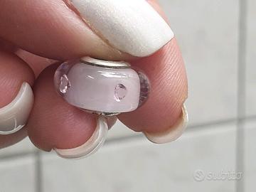Pandora Charm Vetro Murano Cuori Rosa