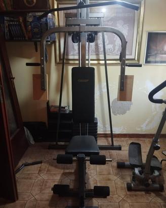 Home  gym: multifunzione, panca, + 100 kg pesi