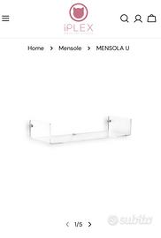 IPLEX Mensola plexiglass, nuova mai usata
