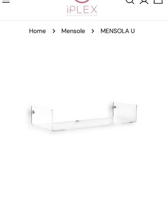 IPLEX Mensola plexiglass, nuova mai usata