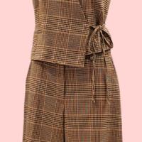 Coordinato gilet e bermuda Principe di Galles