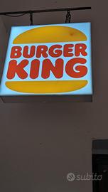 Insegna luminosa stile Burger King 50x50 pub bar 