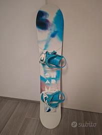 tavola da snowboard completa di attacchi 138