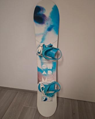 tavola da snowboard completa di attacchi 138