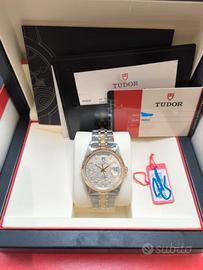 Tudor Prince Date+Day 76213 Linen Diamond Dial