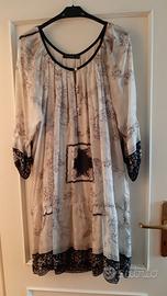 VESTITO IN SETA TWIN SET FANTASIA FLOREALE TG. L