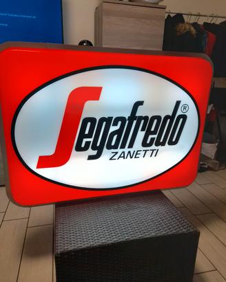 insegna bifacciale caffè Segafredo vintage 