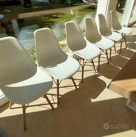6  Sedie in propilene