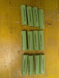 12 batterie 18650 2600 mAh usate