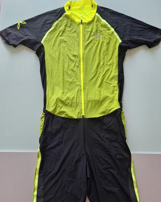Montura ski-roll race overall verde acido/giallo


