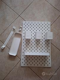 IKEA SKÅDIS Pannello porta oggetti + accessori
