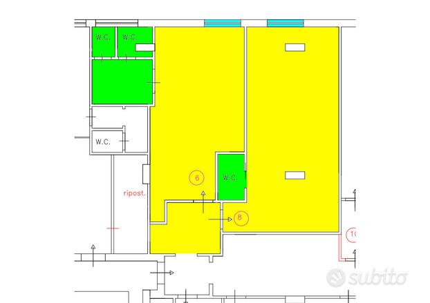 Locale in complesso vigilato con parcheggi