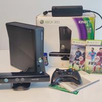 Xbox 360s 250gb boxata,2 games,kinect,controller