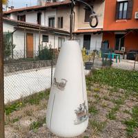 Lampadario in vetro opalino