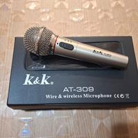 Microfono wireless e con cavo filo K&K AT-309 