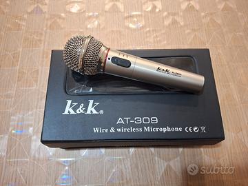 Microfono wireless e con cavo filo K&K AT-309 
